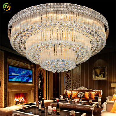 Κλασικό Luxury Χρυσό Μοντέρνο Led Κρυστάλλινο Φωτιστικό Οροφής Ε14 Βάση βολβού