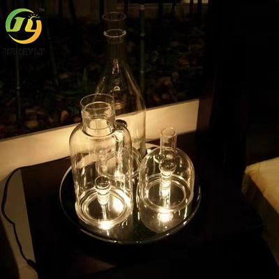 Σύγχρονο σκανδιναβικό φως LED επιτραπέζιου φωτισμού σαλόνι μπαρ δημιουργικό γυάλινο μπουκάλι διακόσμηση λάμπα