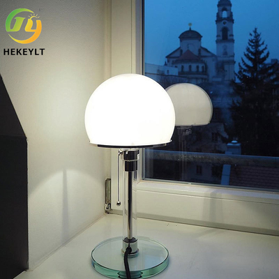 Ξενοδοχείο με υπνοδωμάτιο Νορβηγικό μοντέρνο απλό LED επιτραπέζιο φως σχεδιασμός γυαλί μεταλλικό ημισφαίριο επιτραπέζιο φως
