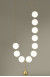 Άσπρο οδηγημένο σκανδιναβικό γυαλιού φως κρεμαστών κοσμημάτων σφαιρών σύγχρονο για Stairwell