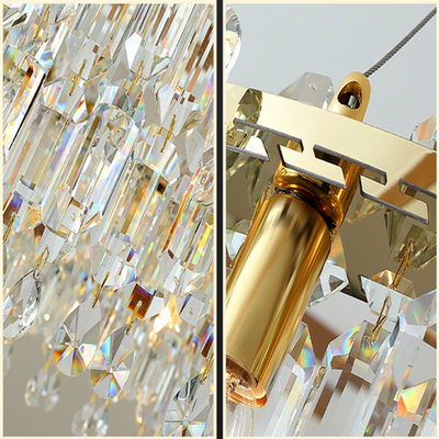 Φανταχτερή χρυσή κρεβατοκάμαρα διακοσμητικό 110lm λαμπτήρων κρεμαστών κοσμημάτων κρυστάλλου