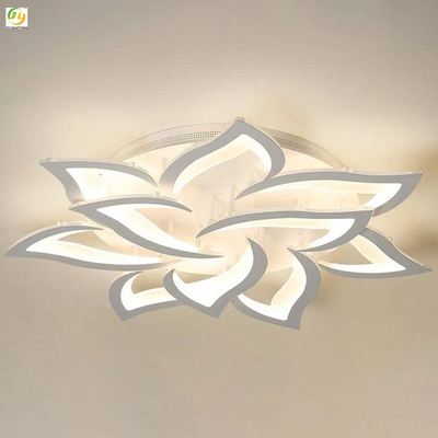 Ακρυλικό καλλιτεχνικό σύγχρονο οδηγημένο ανώτατο ελαφρύ απλό διακοσμητικό άσπρο λουλούδι κρεβατοκάμαρων