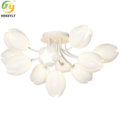 Μινιμαλιστική σύγχρονη τραπεζαρία φωτισμού κρεμαστών κοσμημάτων μορφής λουλουδιών τουλιπών G9 30W δημιουργική