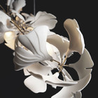 Άσπρος σκανδιναβικός πολυέλαιος των οδηγήσεων χαλκού λουλουδιών Ginkgo Biloba κρεμαστών κοσμημάτων ελαφρύς