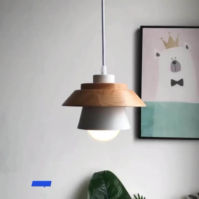 Σκανδιναβικό σύγχρονο ύφους Macaron οδηγημένο σειρά ξύλινο φως κρεμαστών κοσμημάτων λαμπτήρων μικρό