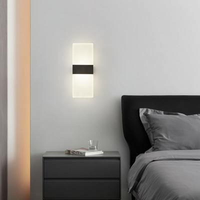 Σύγχρονη απλή ορθογώνια λαμπτήρα LED διαφανής κρεβατοκάμαρα σαλόνι εστιατόριο ξενοδοχείο