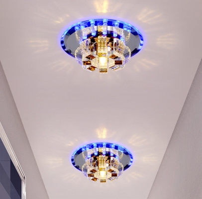 Σύγχρονο Κρυστάλλινο Διάδρομο Σημείο Φως Δημιουργική είσοδος γυαλί μπαλκόνι βεράντα διάδρομος αίθουσα οροφή Downlight