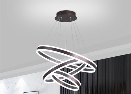 Καφετί Lampshade 100cm μινιμαλιστικό σύγχρονο φως δαχτυλιδιών για το εστιατόριο